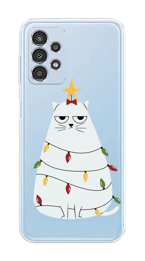 

Чехол на Samsung Galaxy A13 4G "Котик в гирлянде", Белый;красный;желтый, 2104850-1