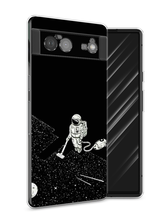 

Чехол Awog на Google Pixel 6 "Космонавт с пылесосом", Разноцветный, 270850-4
