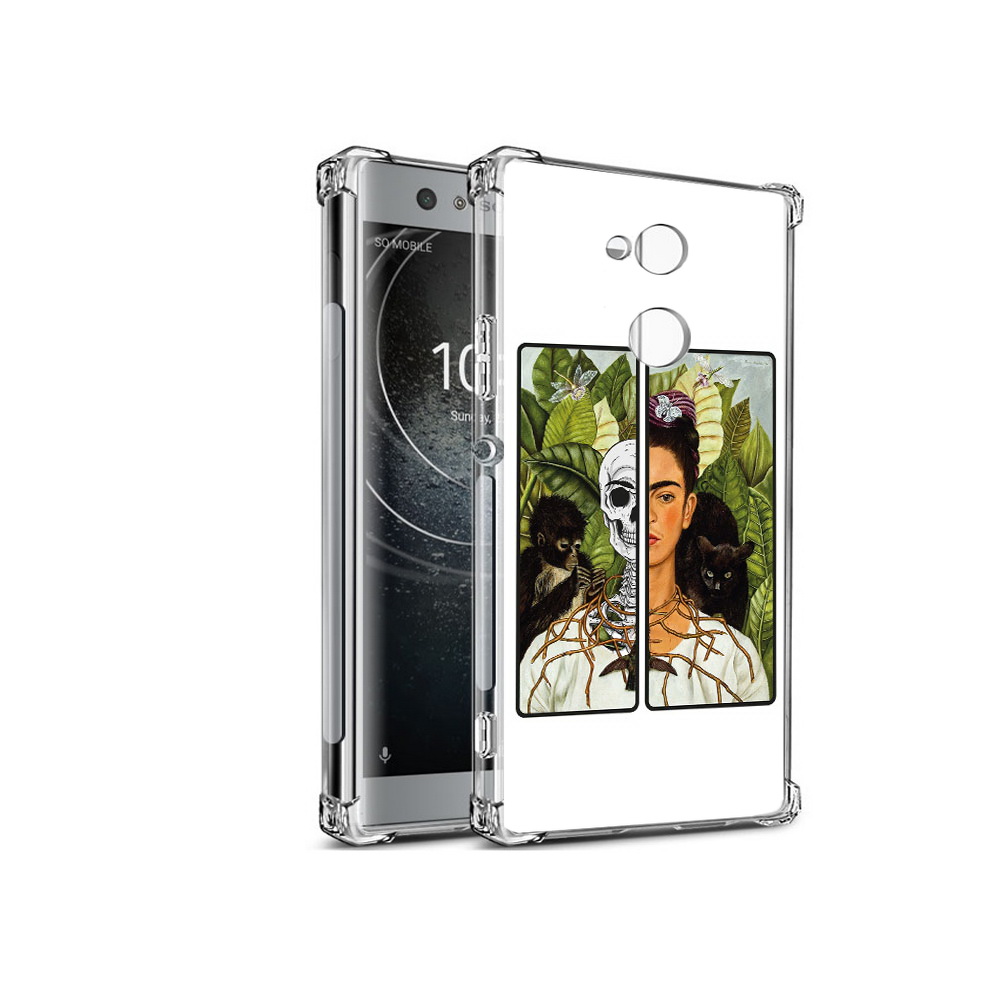 

Чехол MyPads Tocco для Sony Xperia XA2 сдвоенная картинка девушка скелет (PT99627.238.595), Прозрачный, Tocco
