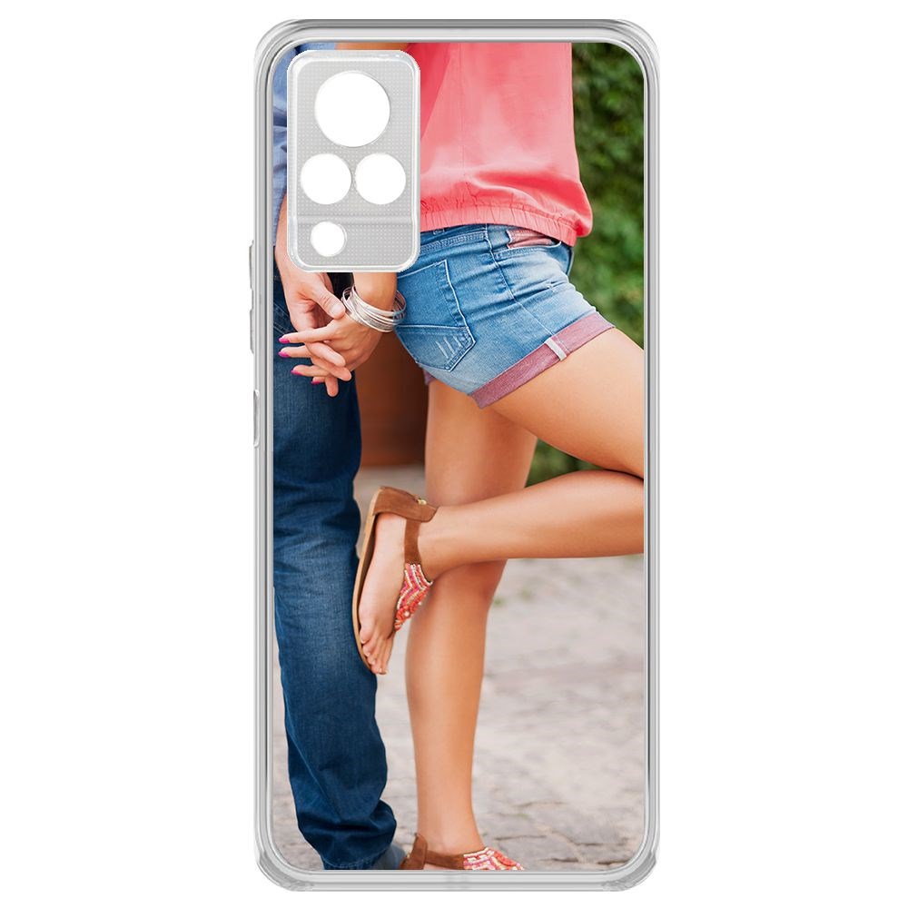 

Чехол-накладка Krutoff Clear Case Босоножки женские для Vivo V21, Прозрачный