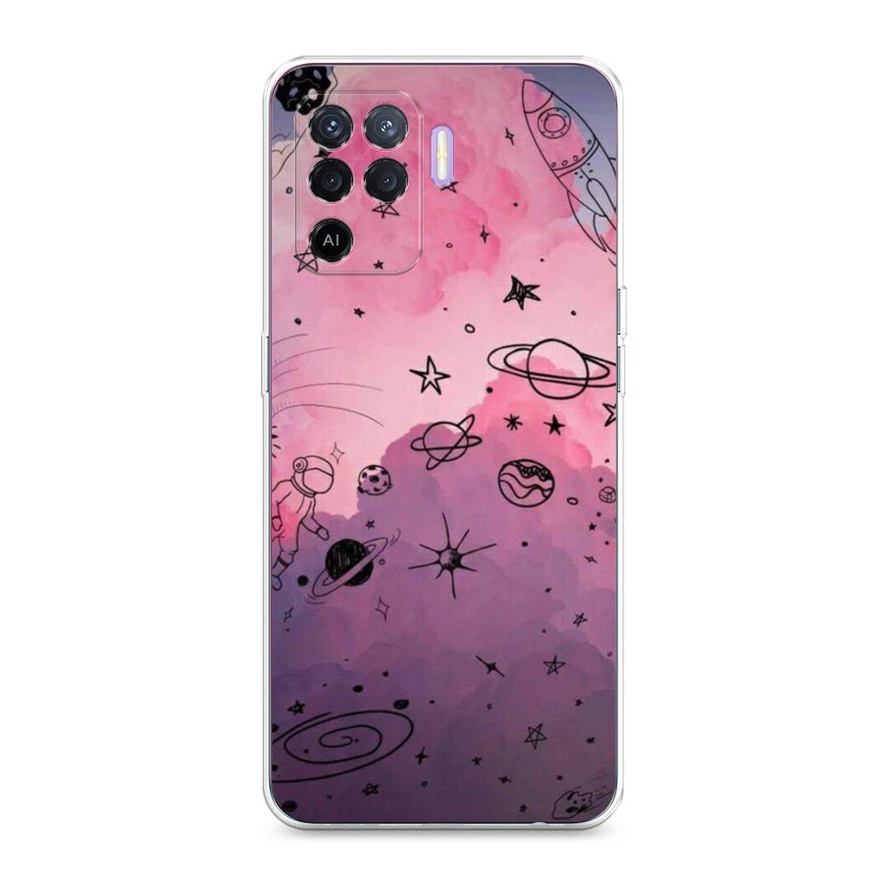 

Чехол Awog на Oppo Reno 5 Lite "Радуга планет 3", Разноцветный, 255150-4