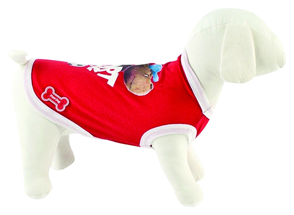 Футболка для собак Ferribiella одежда Спорт, унисекс, красный, 15, длина спины 15 см