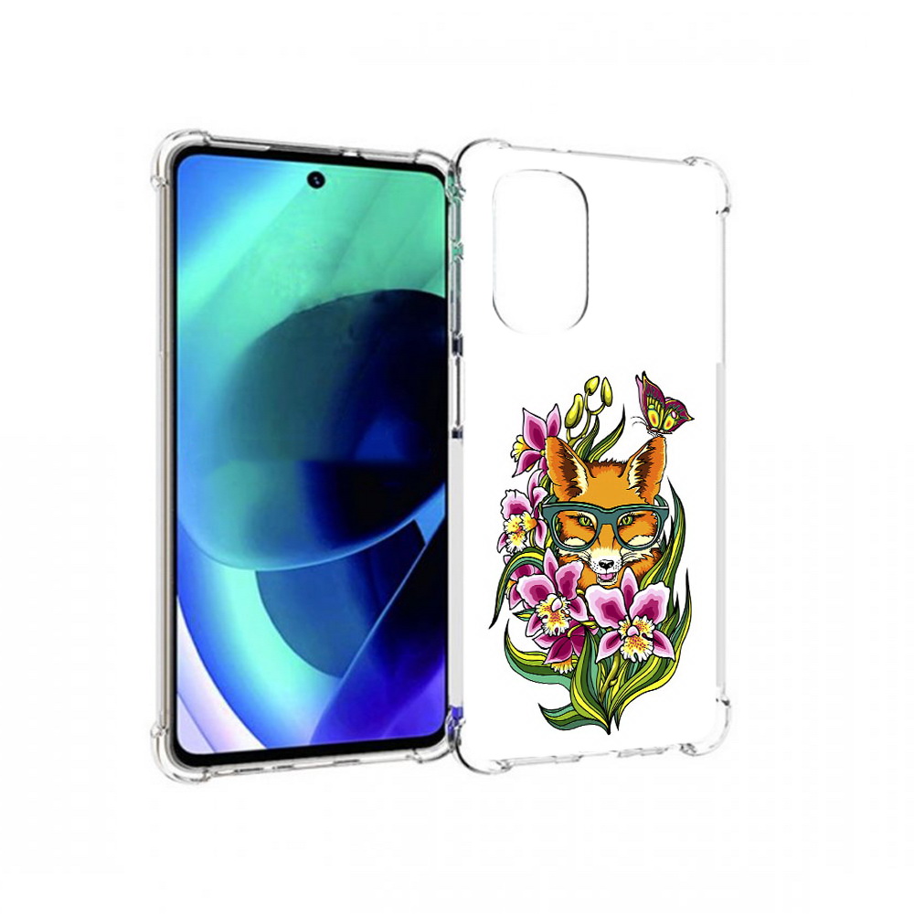 

Чехол MyPads Tocco для Motorola Moto G51 Лиса в цветах (PT227078.365.108), Прозрачный, Tocco