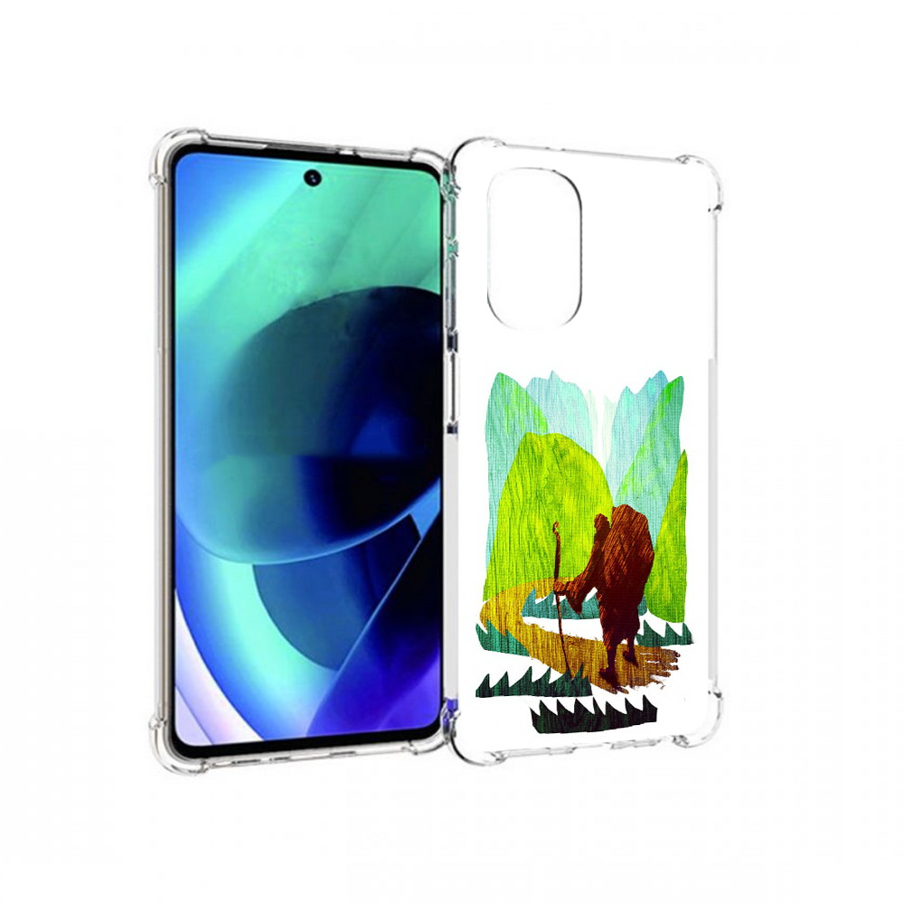 

Чехол MyPads Tocco для Motorola Moto G51 Лесная тропа (PT227078.365.106), Прозрачный, Tocco