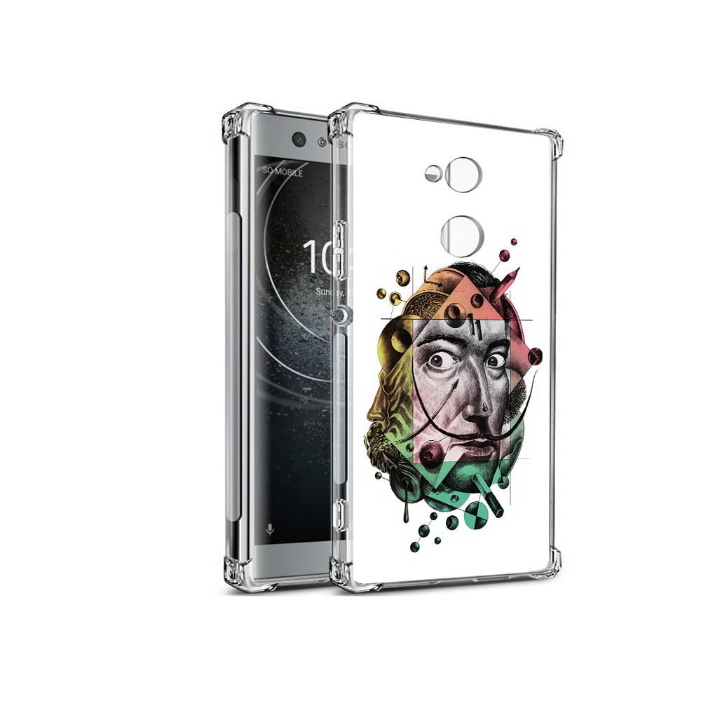 

Чехол MyPads Tocco для Sony Xperia XA2 разноцветное лицо абстракция (PT99627.238.570), Прозрачный, Tocco