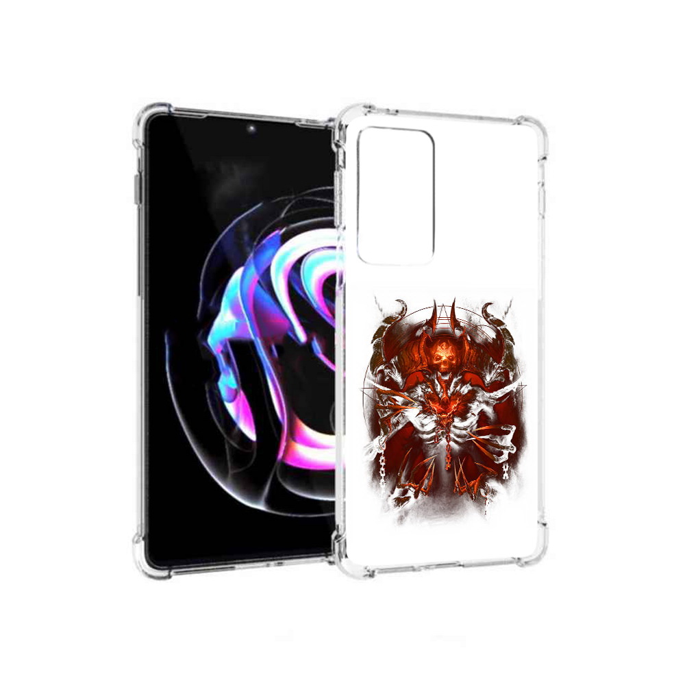 

Чехол MyPads Tocco для Motorola Moto Edge 20 Pro яркий демон (PT227063.364.708), Прозрачный, Tocco