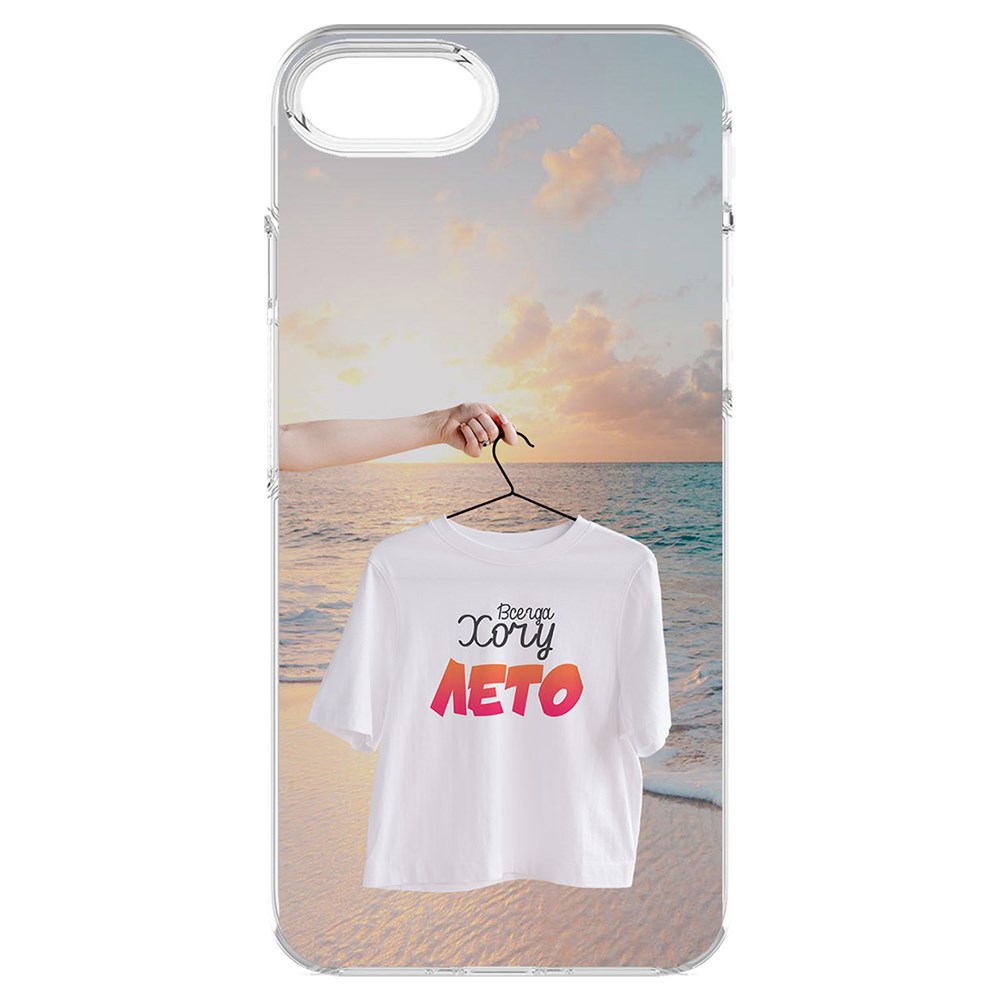 

Чехол-накладка Krutoff Clear Case Футболка женская для iPhone 6S