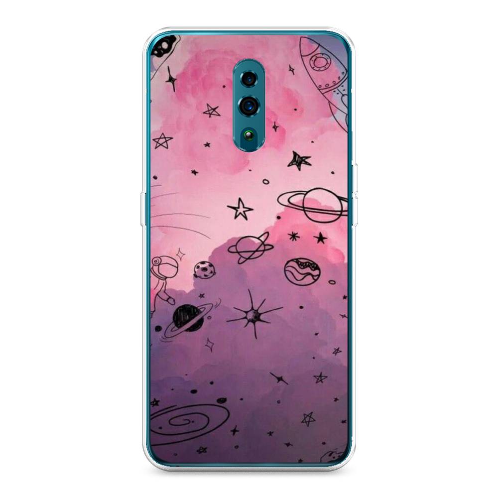 

Чехол Awog на Oppo Reno "Радуга планет 3", Разноцветный, 250750-4