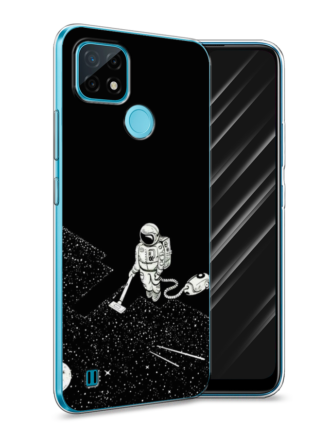 

Чехол Awog на Realme C21 "Космонавт с пылесосом", Разноцветный, 254950-4