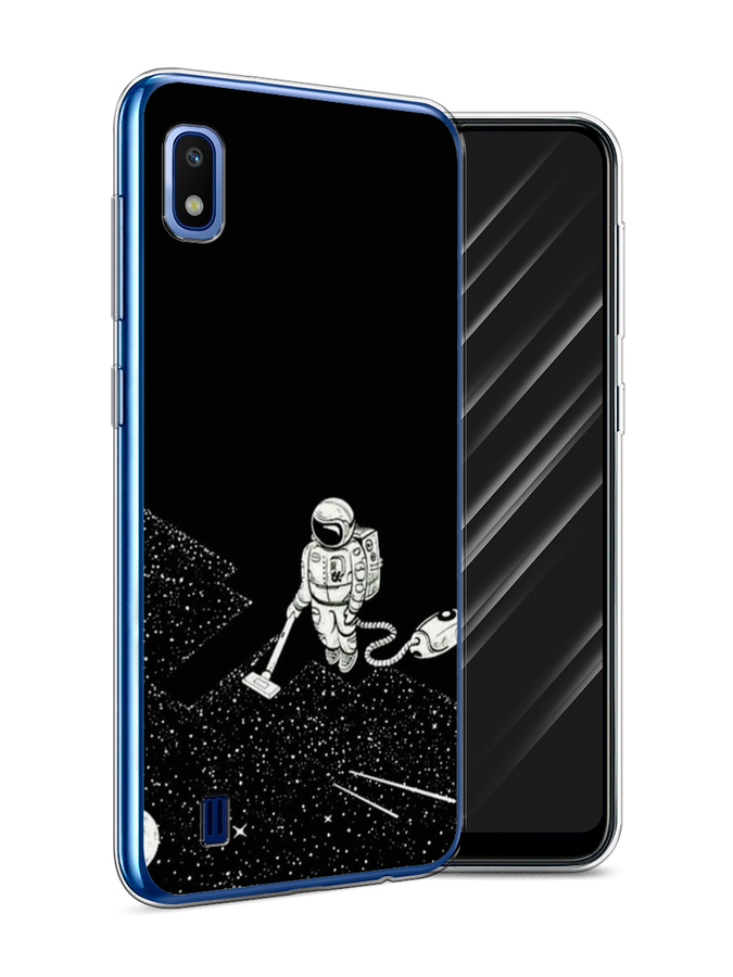 

Чехол Awog на Samsung Galaxy A10 "Космонавт с пылесосом", Разноцветный, 27950-4