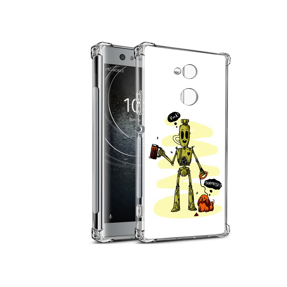 

Чехол MyPads Tocco для Sony Xperia XA2 прикольный робот (PT99627.238.557), Прозрачный, Tocco