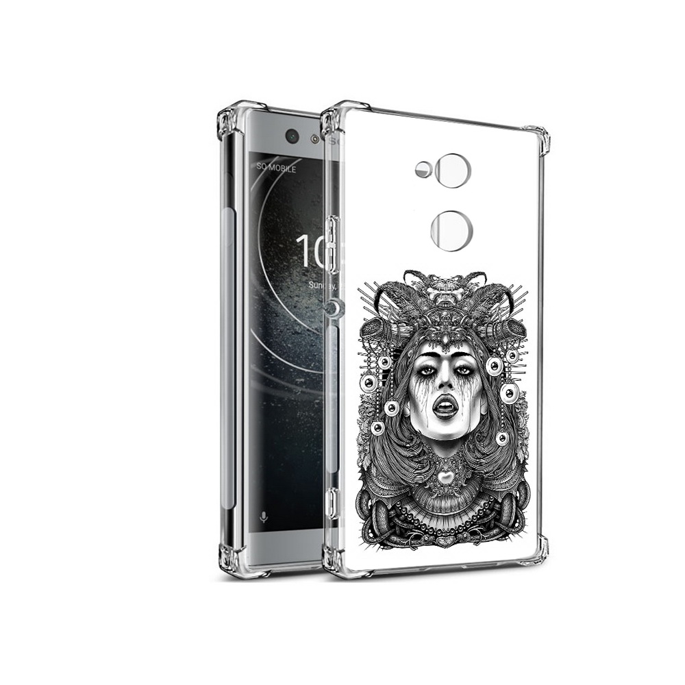 

Чехол MyPads Tocco для Sony Xperia XA2 портрет девушки черно белый (PT99627.238.551), Прозрачный, Tocco