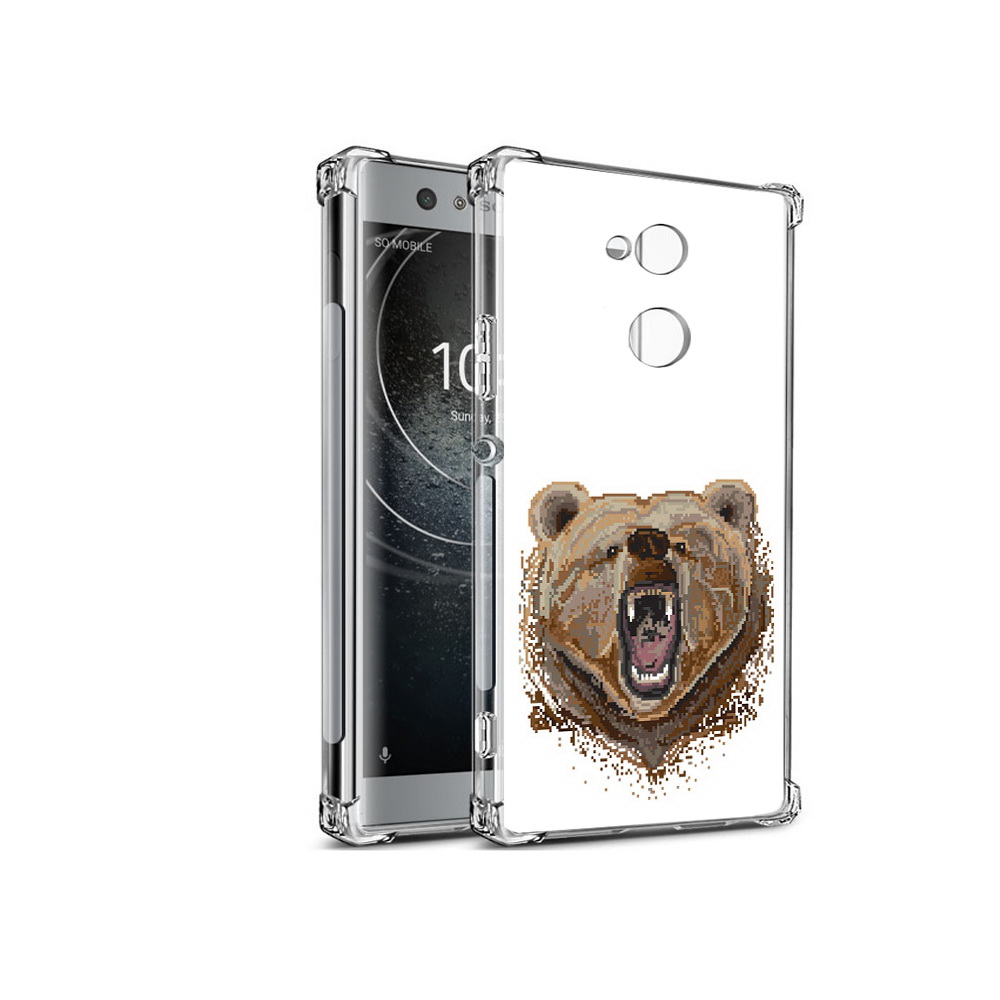 

Чехол MyPads Tocco для Sony Xperia XA2 пиксельный медведь (PT99627.238.539), Прозрачный, Tocco