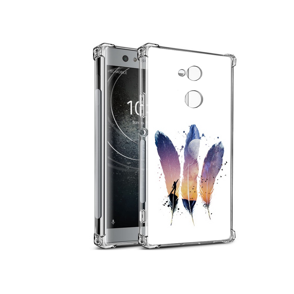 

Чехол MyPads Tocco для Sony Xperia XA2 небесные перья (PT99627.238.519), Прозрачный, Tocco