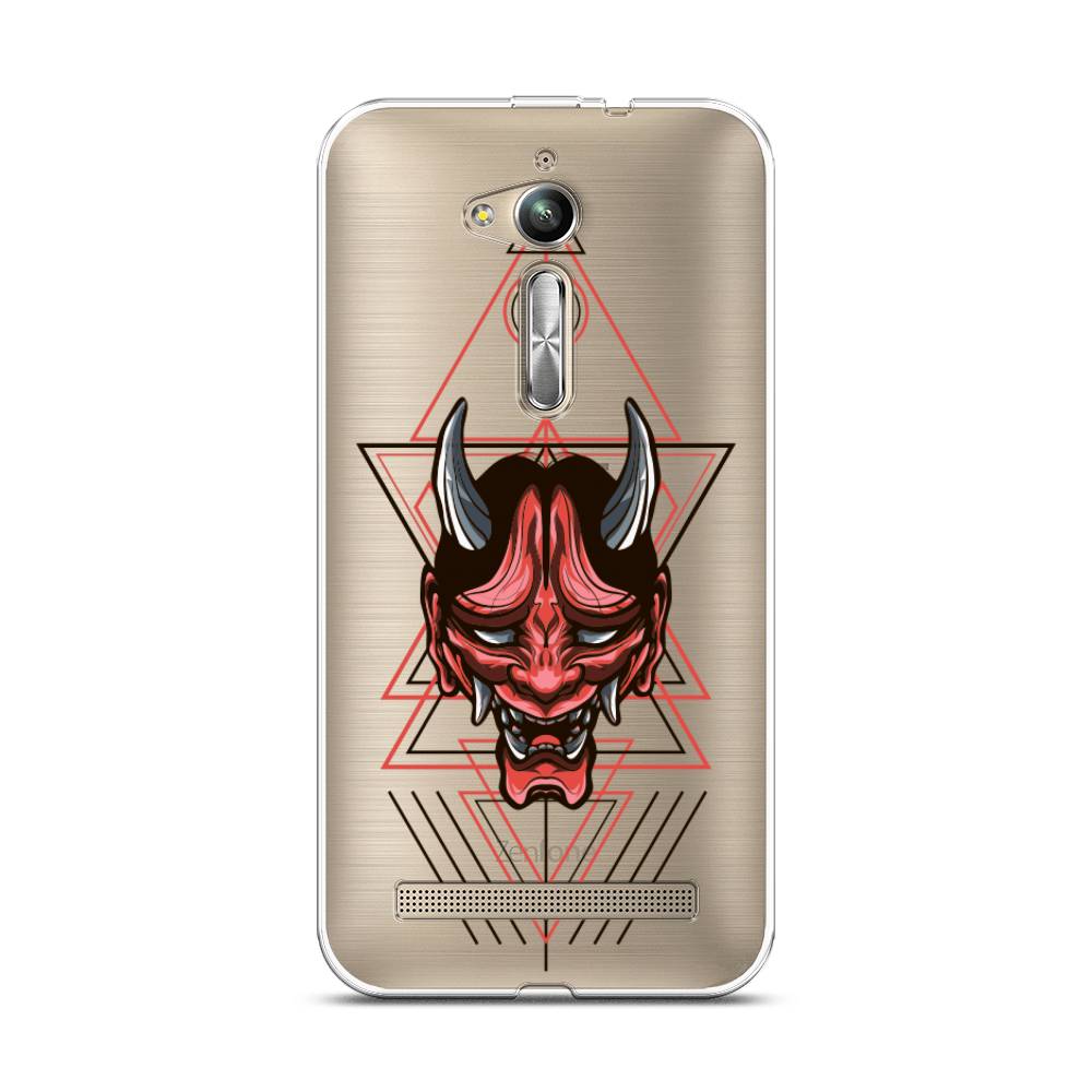 

Чехол на Asus Zenfone Go ZB500KG "Hanya Oni mask", Серый;красный;черный, 41750-4