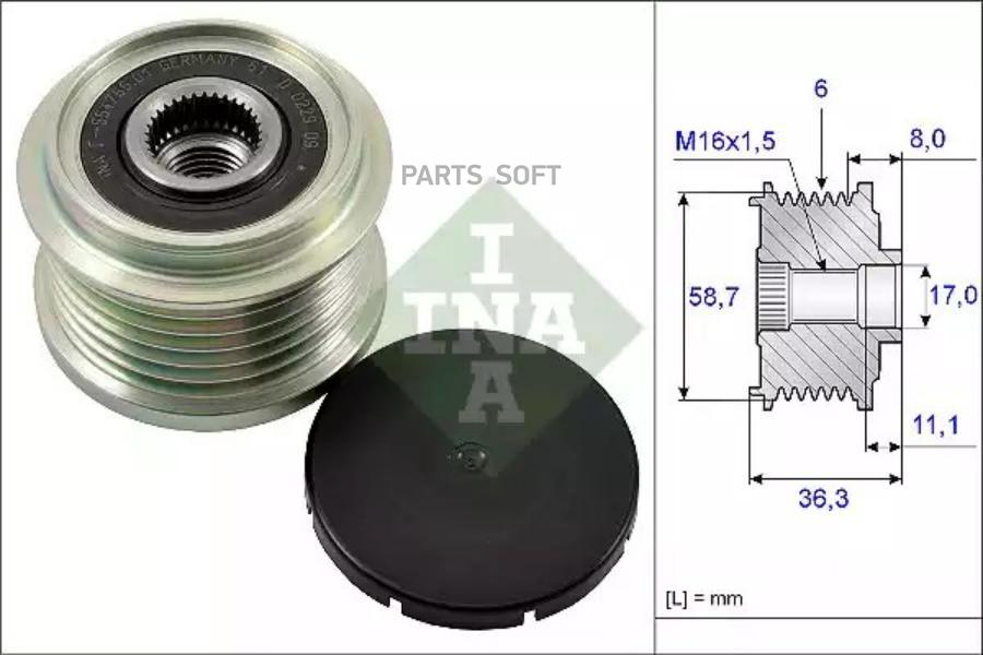 

Шкив генератора ina 535 0160 10