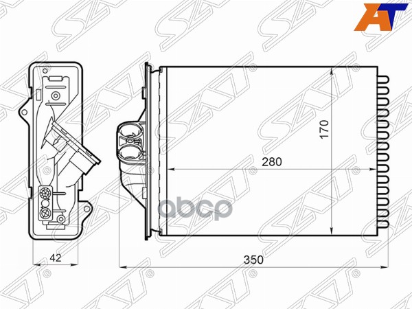 

Sat Радиатор Отопителя Салонаchrysler Voyager/Town&Country/Dodge Caravan 03-08