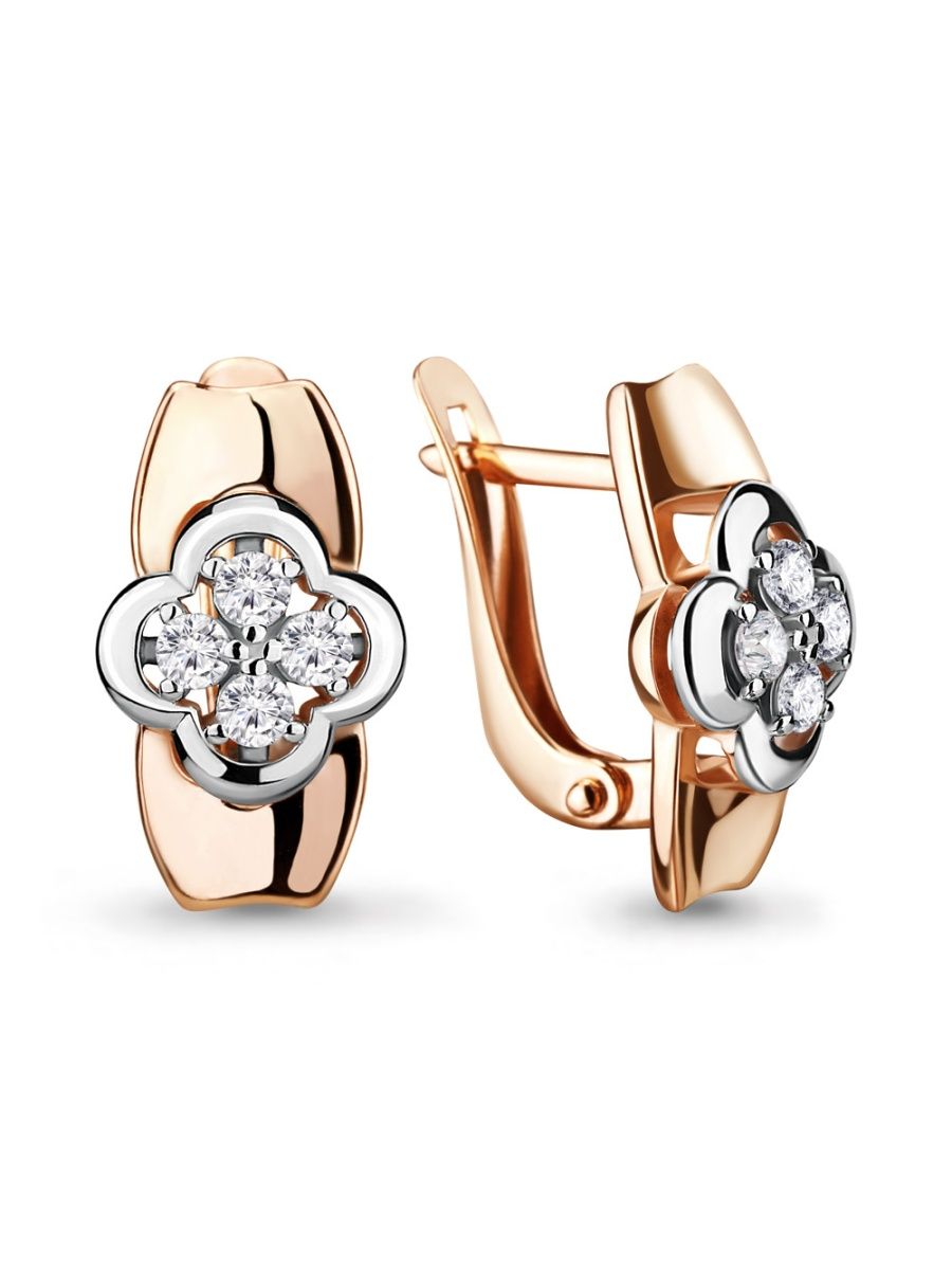 

Серьги из золота TEO MAORI 746601, фианит, 746601