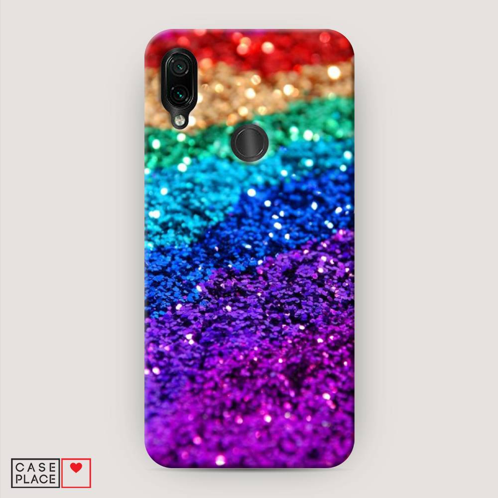

Пластиковый чехол "Блестящая радуга рисунок" на Xiaomi Redmi 7, 35020-2