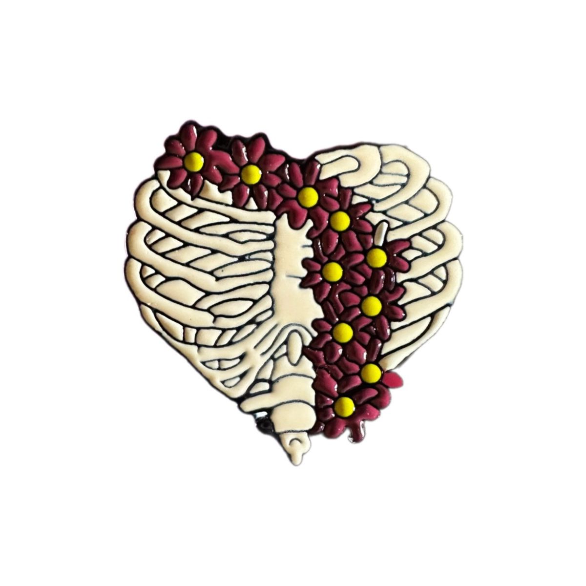 

Значок Сердце - Скелет грудной клетки с цветами, gm68898