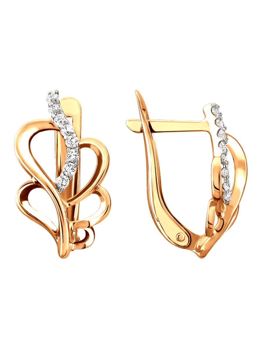 

Серьги из золота TEO MAORI 72101010284, циркон, 72101010284