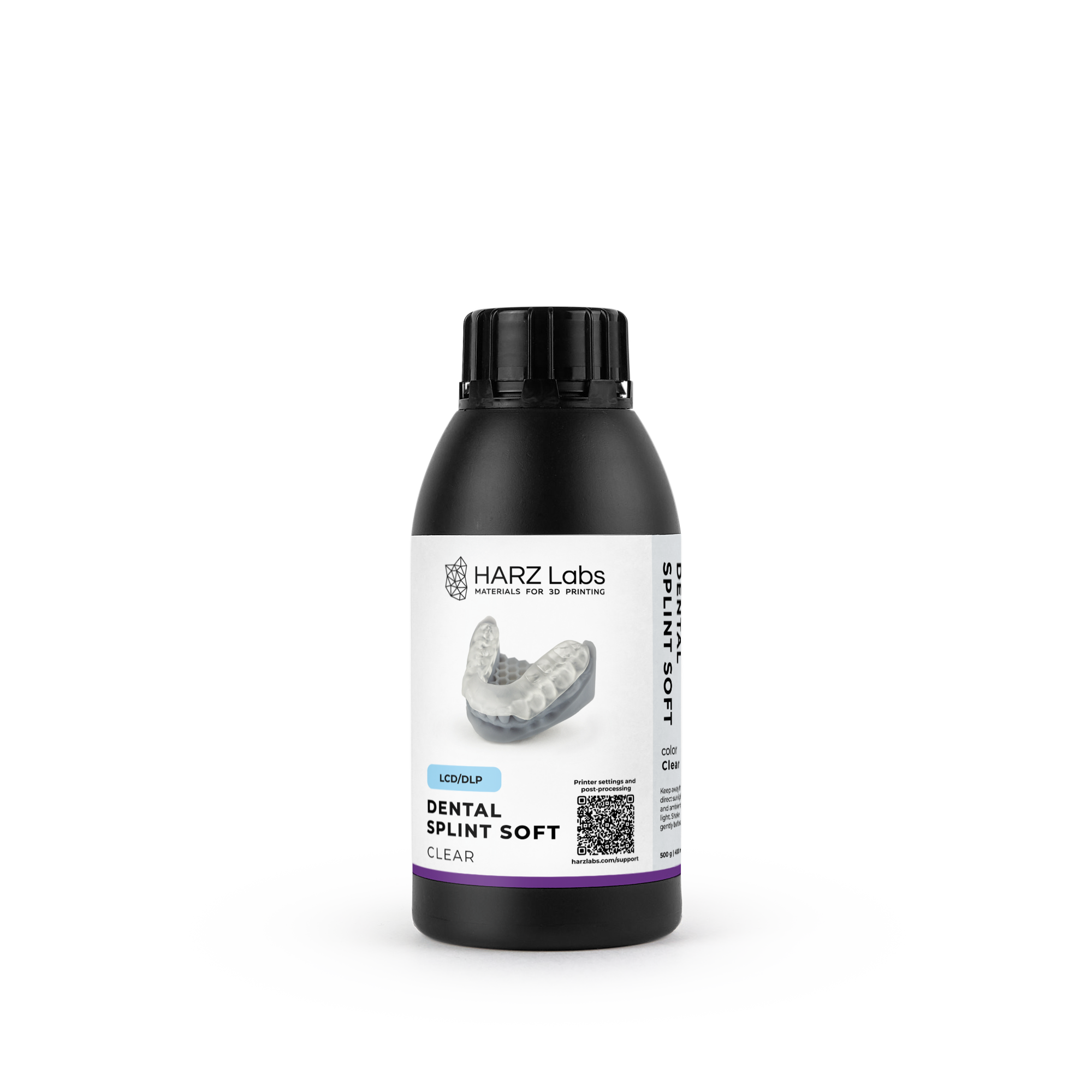 

Фотополимерная смола HARZ Labs Dental Splint Soft (Прозрачный, 0.5 л)