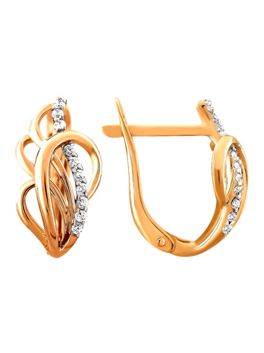 

Серьги из золота TEO MAORI 72101010274, циркон, 72101010274