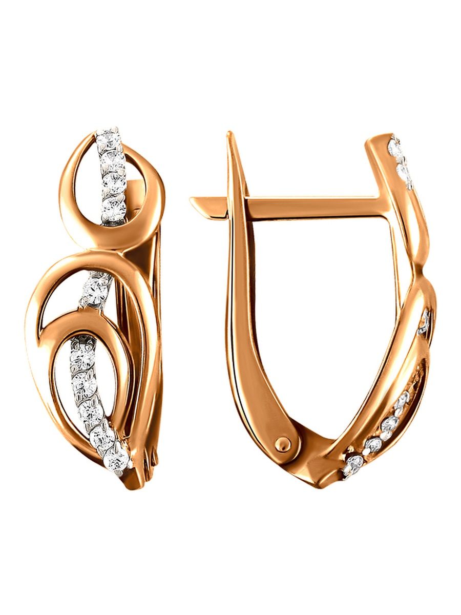

Серьги из золота TEO MAORI 72101010984, циркон, 72101010984