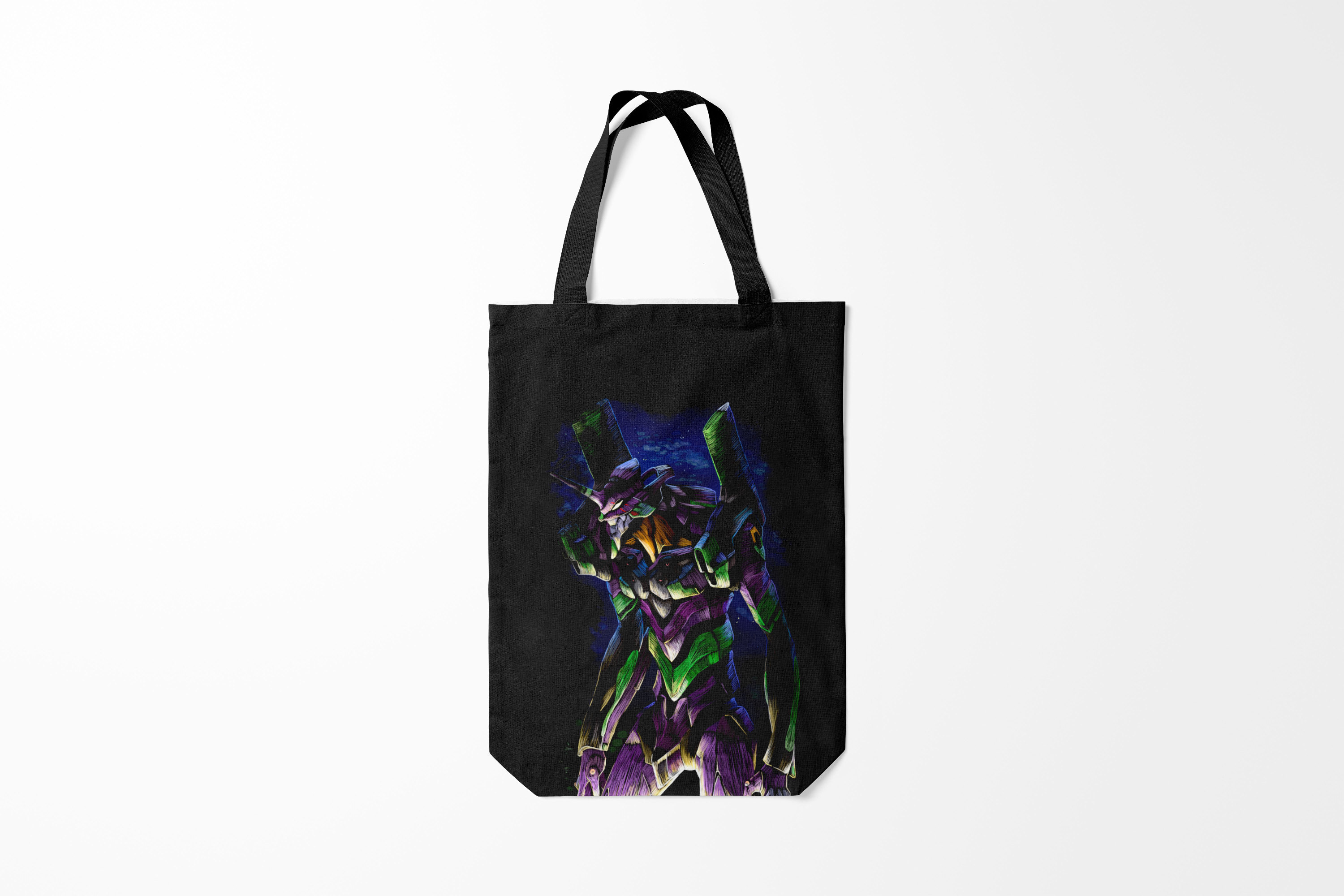 

Сумка шoппер унисекс Burnettie Евангелион Nerv black, белый; черный, Евангелион Nerv black