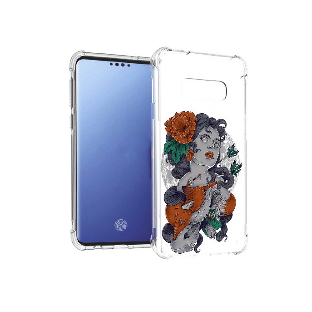 

Чехол MyPads Tocco для Samsung Galaxy S10E темная девушка с лисой (PT145748.492.639), Прозрачный, Tocco