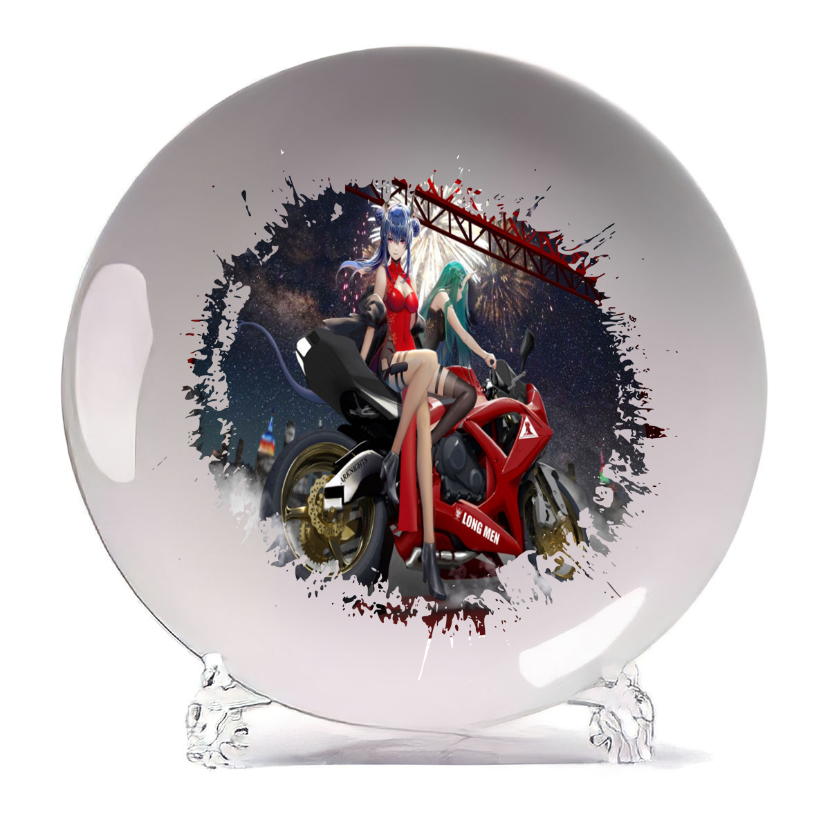 

Декоративная тарелка CoolPodarok Бабушке Алине 21x21 см, Бабушке Алине