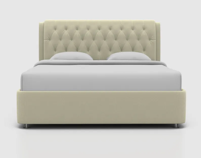 

Кровать  Ellen 3, 120х200, Велюр Vip 1 Белый, Ellen 3