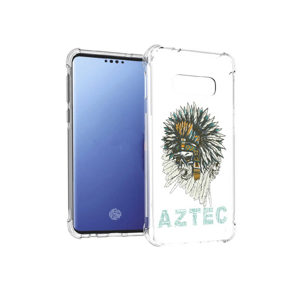 

Чехол MyPads Tocco для Samsung Galaxy S10E скелет индеец (PT145748.492.602), Прозрачный, Tocco