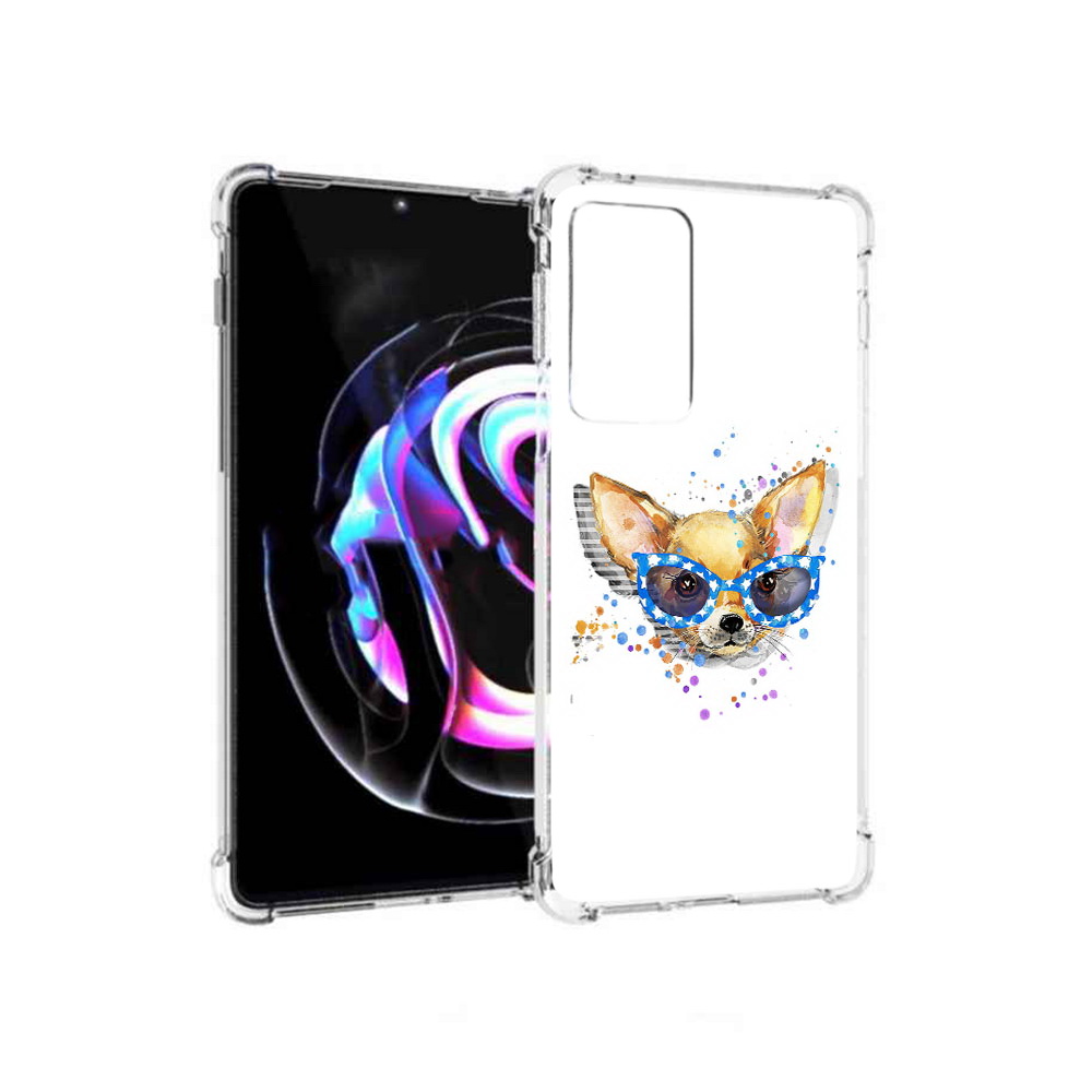 

Чехол MyPads Tocco для Motorola Moto Edge 20 Pro чихуа-хуа в очках (PT227063.364.691), Прозрачный, Tocco
