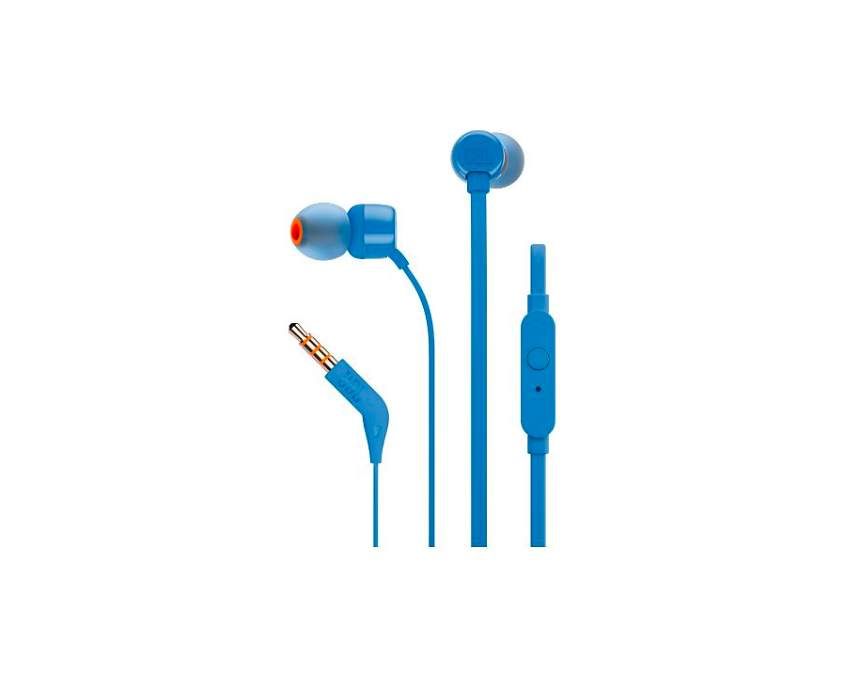 

Проводная гарнитура JBL T110, синяя