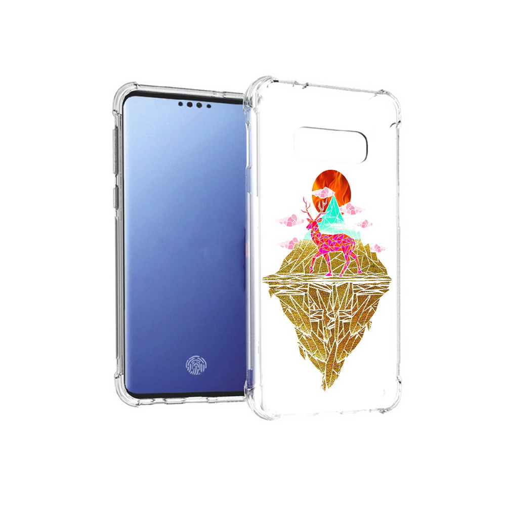 

Чехол MyPads Tocco для Samsung Galaxy S10E розовый олень абстракция (PT145748.492.586), Прозрачный, Tocco