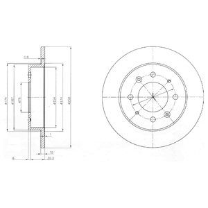 

Тормозной диск DELPHI BG4017