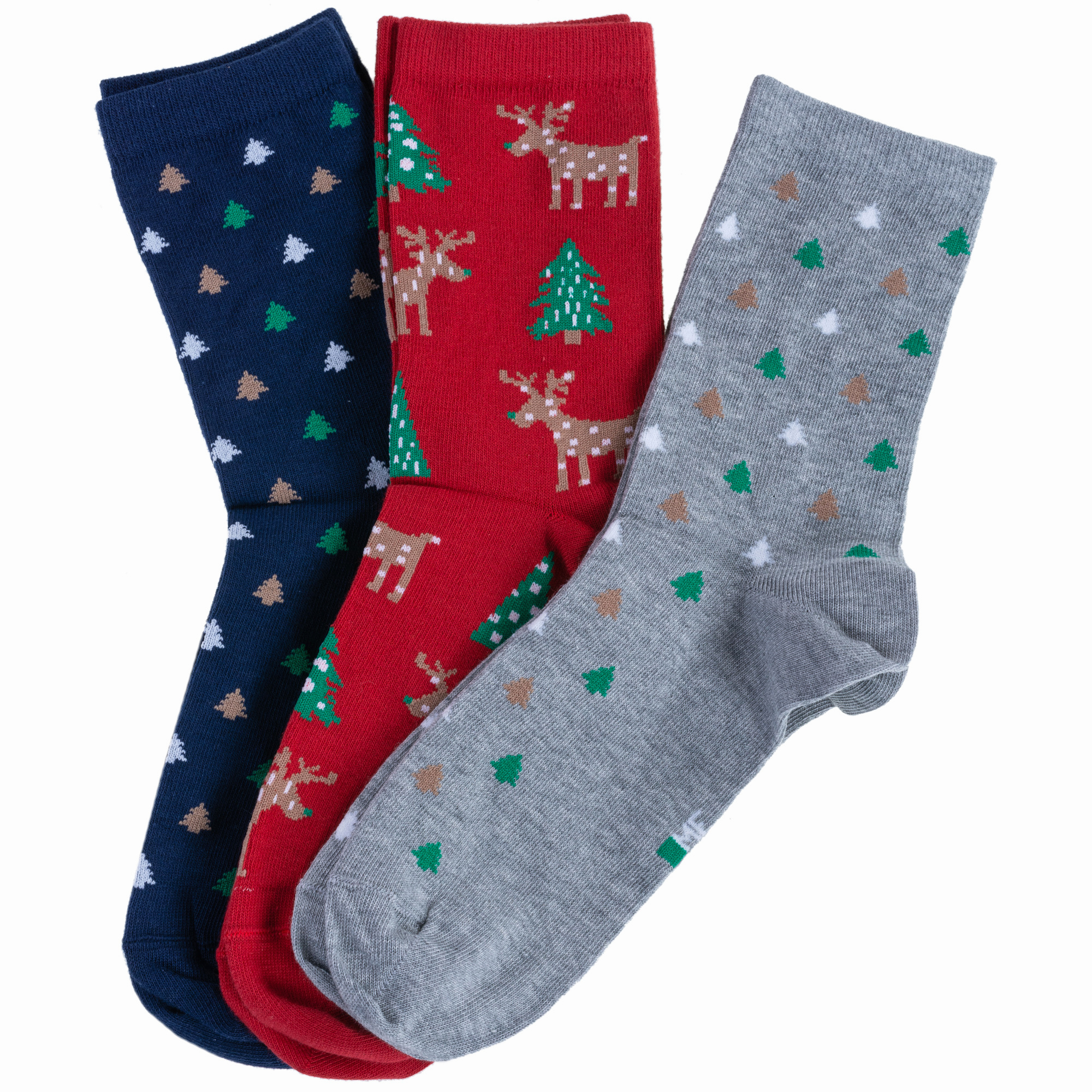 

Комплект носков женских NOSMAG 213214A разноцветных 23-25, Синий;красный;серый, 213214A