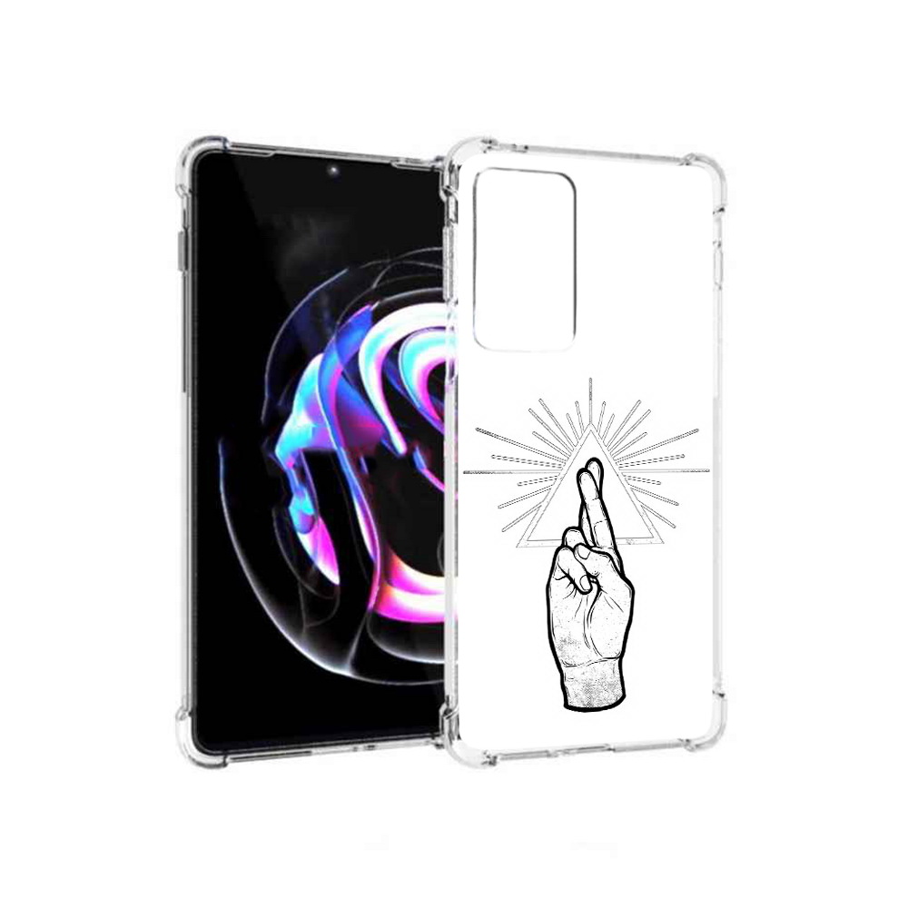 

Чехол MyPads Tocco для Motorola Moto Edge 20 Pro черно белая рука (PT227063.364.681), Прозрачный, Tocco