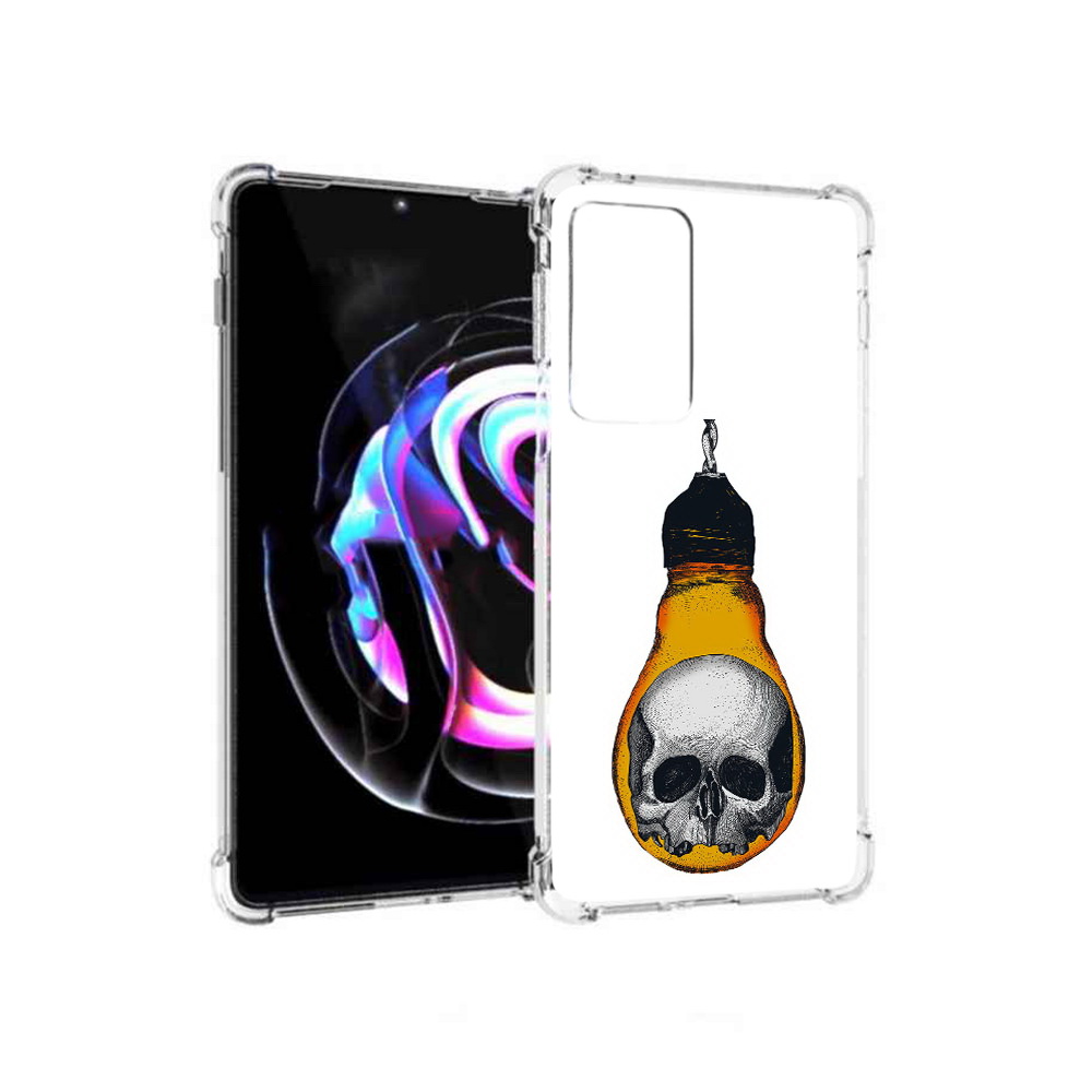 

Чехол MyPads Tocco для Motorola Moto Edge 20 Pro череп в лампочке (PT227063.364.676), Прозрачный, Tocco