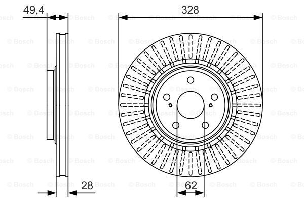 

Тормозной диск BOSCH 0986479T00