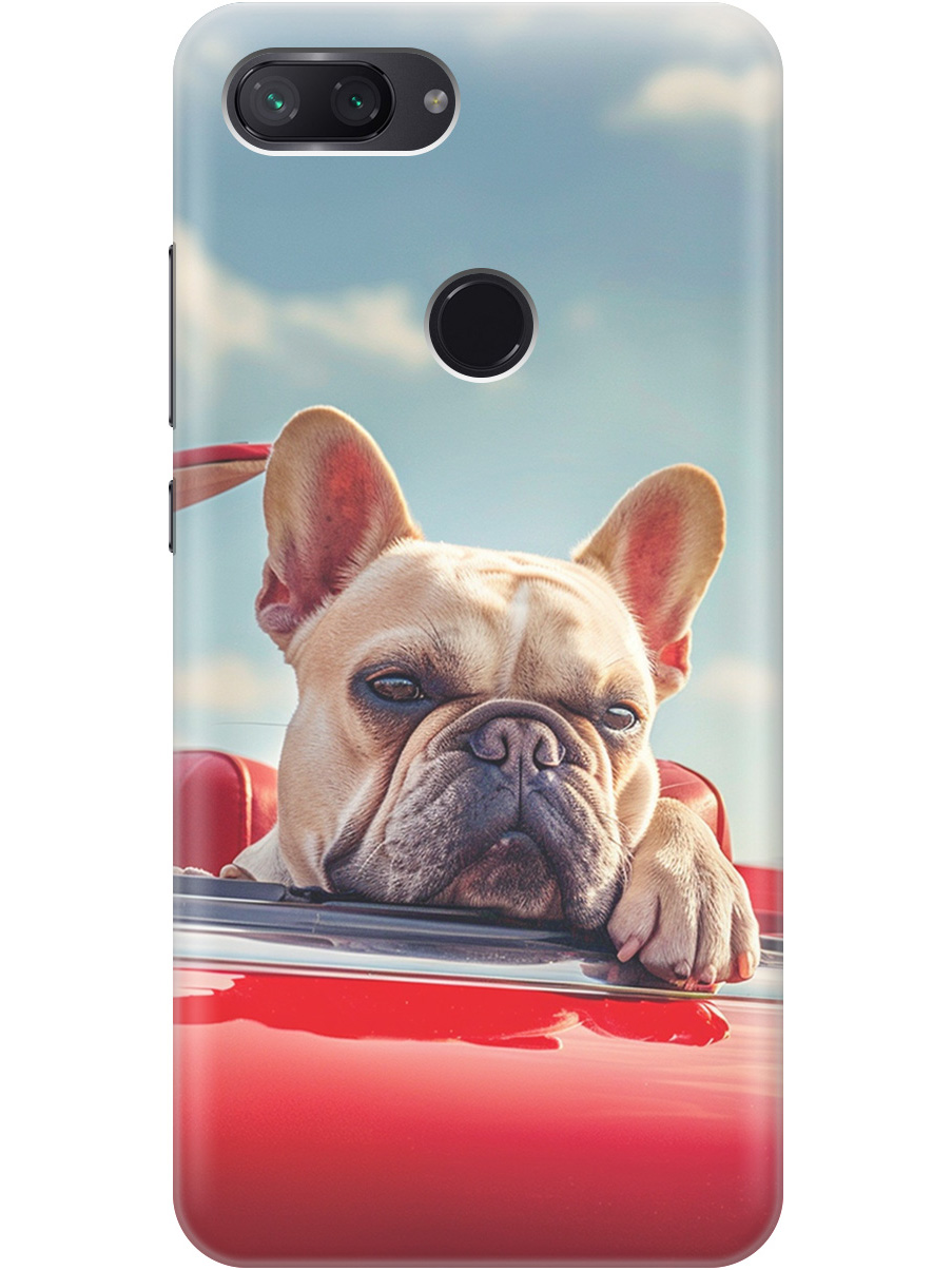 

Силиконовый чехол на Xiaomi Mi 8 Lite с принтом "Бульдог в кабриолете", Прозрачный;бежевый;голубой;красный, 719373212
