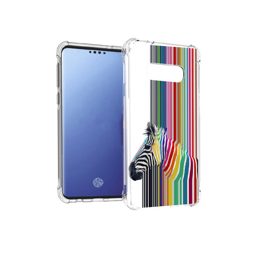 

Чехол MyPads Tocco для Samsung Galaxy S10E радужная зебра (PT145748.492.565), Прозрачный, Tocco