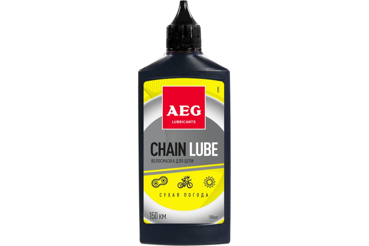 Смазка для цепи велосипеда Сухая погода с PTFE 100 мл AEG Lubricants 33180