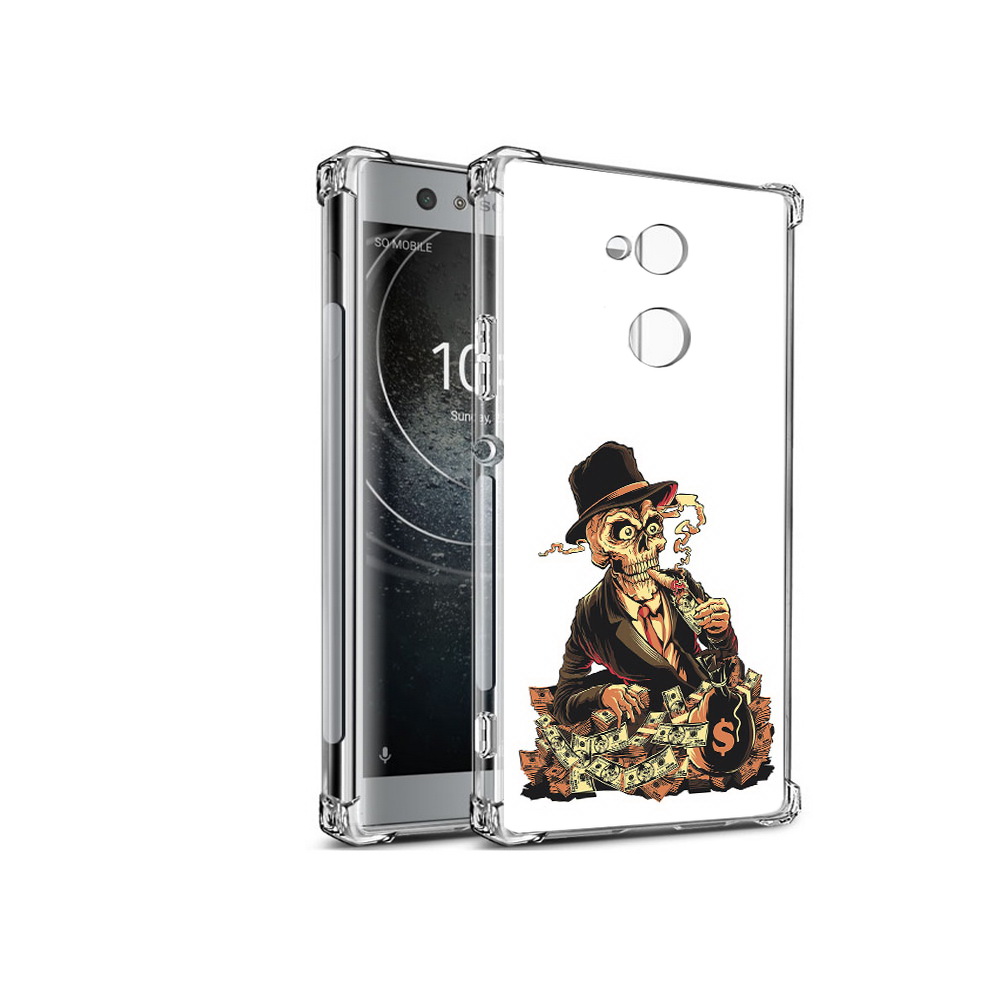 

Чехол MyPads Tocco для Sony Xperia XA2 нарисованный череп с сигаретой (PT99627.238.515), Прозрачный, Tocco