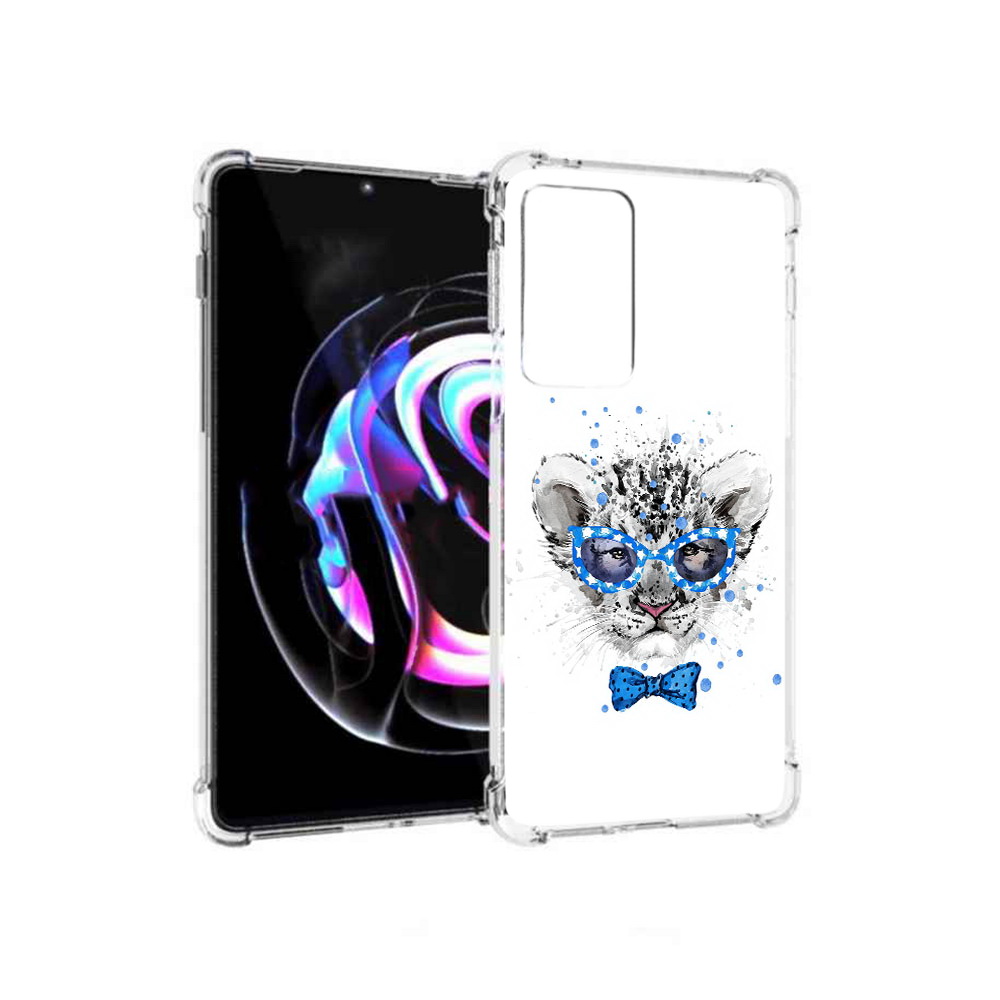 

Чехол MyPads Tocco для Motorola Moto Edge 20 Pro тигренок с бабочкой (PT227063.364.642), Прозрачный, Tocco