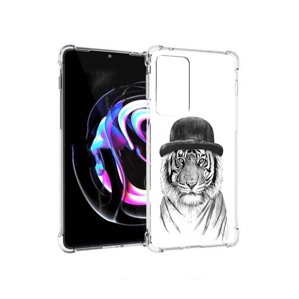 

Чехол MyPads Tocco для Motorola Moto Edge 20 Pro тигр британец (PT227063.364.641), Прозрачный, Tocco