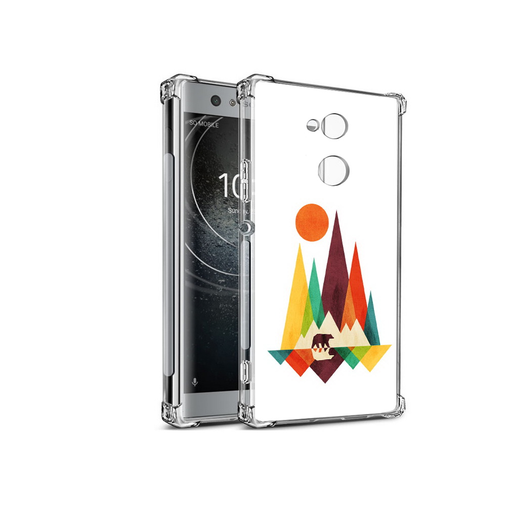 

Чехол MyPads Tocco для Sony Xperia XA2 нарисованные горы с медведем (PT99627.238.506), Прозрачный, Tocco
