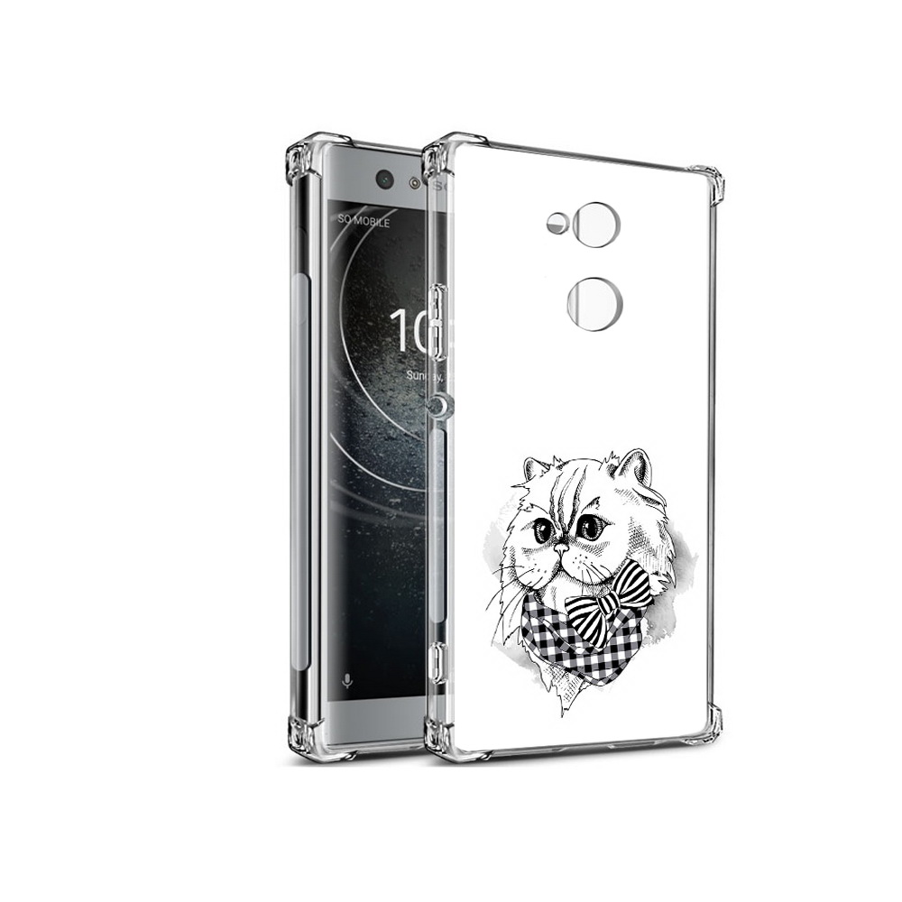 

Чехол MyPads Tocco для Sony Xperia XA2 нарисованная красивая кошечка (PT99627.238.503), Прозрачный, Tocco
