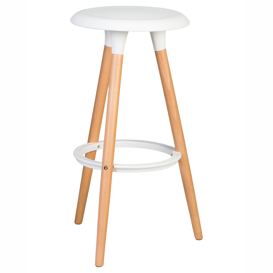 

Барный табурет NoBrand D0000000000000002785, светлый бук/белый, Eames